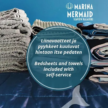 Marina Mermaid Seaview - Uusi Lumoava Merinaekoealahuoneisto, Sisaeltaeae Liinavaatteet Калайоки