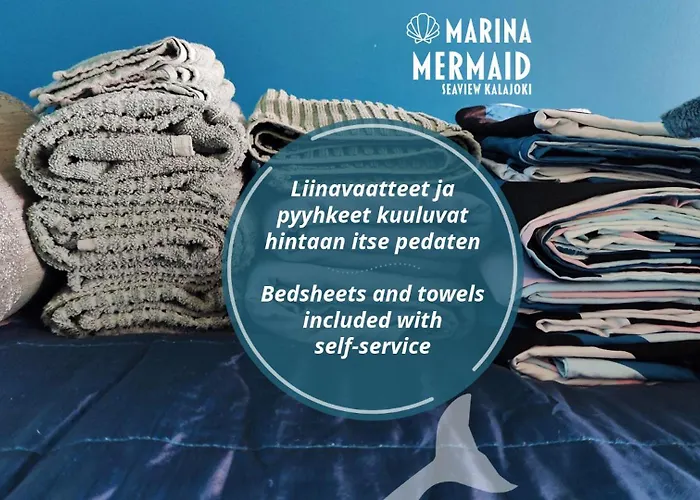 Marina Mermaid Seaview Hiekkasaerkaet - Uusi Merinaekoealahuoneisto, Sisaeltaeae Liinavaatteet 칼라조키